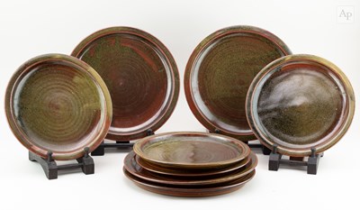 Lot 528 - Winchcombe Pottery; four stoneware dinner...