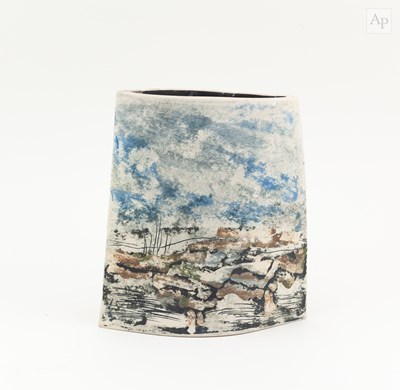 Lot 467 - PETER CLOUGH (born 1944); 'Rocky Moorland', a...