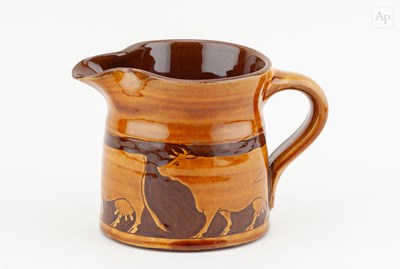 Lot 423 - MOLLY ATRILL (born 1944); an earthenware jug...