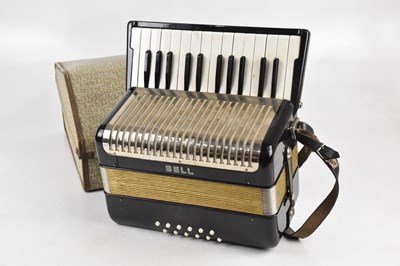 Lot 252 - BELL; a cased accordion.