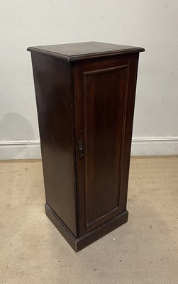 Lot 1055 - A late Victorian stained pine side cupboard,...