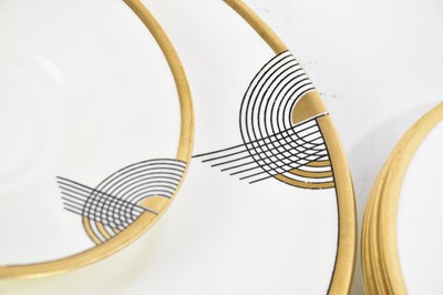 Lot 1663 - ROYAL DOULTON; an Art Deco part tea service in...