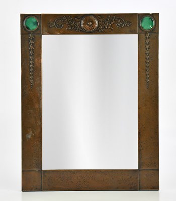 Lot 44 - An Arts & Crafts sheet copper rectangular wall...