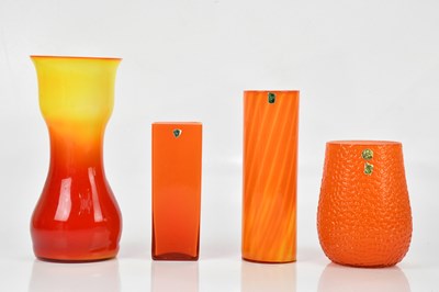 Lot 302 - ELME; four Swedish art glass vases, including...