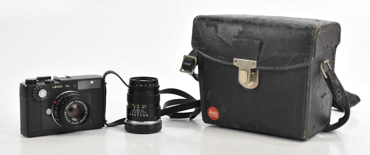 Lot 1576 - LEICA; a model CL camera, no. 1300934, fitted...