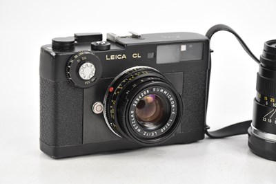 Lot 1576 - LEICA; a model CL camera, no. 1300934, fitted...