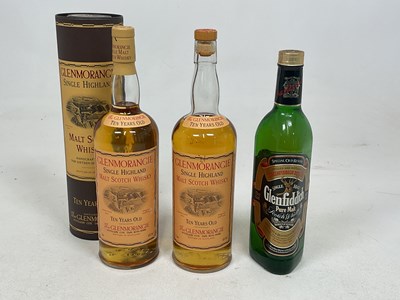 Lot 514 - WHISKY; two bottles of Glenmorangie 10 year...