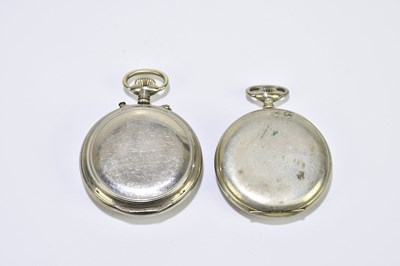 Lot 1816 - A chrome cased crown wind pocket watch with...