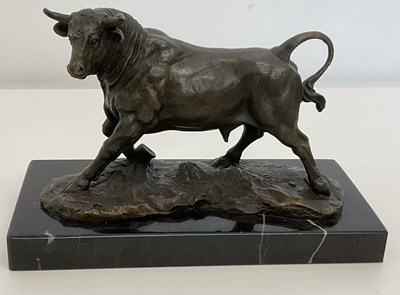 Lot 192 - AFTER BARGE; a bronze figure of a bull...