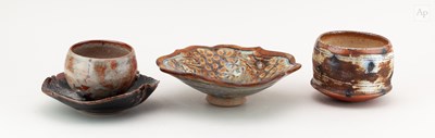 Lot 557 - RICHARD DEWAR; a stoneware bowl covered in dry...