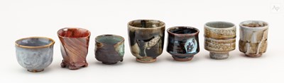 Lot 742 - A group of stoneware cups/guinomi by different...