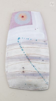 Lot 351 - LINDA STYLES (born 1954); an earthenware tray...
