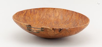 Lot 756 - PAUL CLARE; a turned Welsh burr oak bowl with...