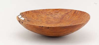 Lot 756 - PAUL CLARE; a turned Welsh burr oak bowl with...