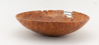 Lot 756 - PAUL CLARE; a turned Welsh burr oak bowl with...