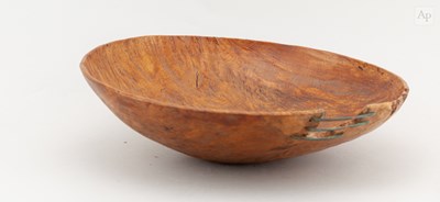 Lot 756 - PAUL CLARE; a turned Welsh burr oak bowl with...