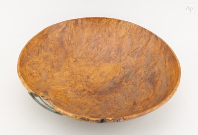 Lot 756 - PAUL CLARE; a turned Welsh burr oak bowl with...