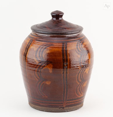 Lot 115 - CLIVE BOWEN (born 1943); a slipware jar and...