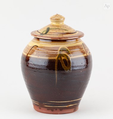 Lot 113 - CLIVE BOWEN (born 1943); a slipware jar and...