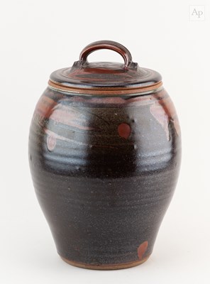 Lot 401 - MICHAEL CASSON (1925-2003); a stoneware jar...