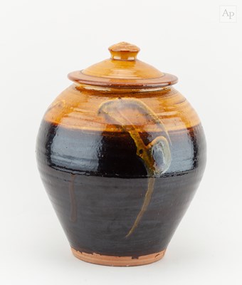 Lot 114 - CLIVE BOWEN (born 1943); a slipware jar and...