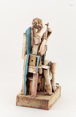 Lot 101 - CHRISTY KEENEY (born 1958); a flat earthenware...