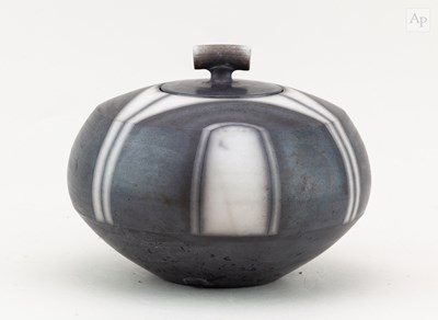 Lot 659 - TIM ANDREWS (born 1960); a raku jar and cover,...