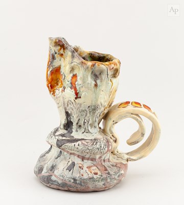 Lot 635 - SIMON CARROLL (1964-2009); an earthenware jug...