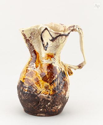 Lot 634 - SIMON CARROLL (1964-2009); an earthenware jug...