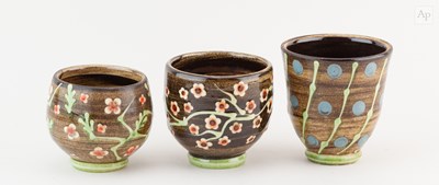 Lot 459 - PAUL YOUNG (born 1961); a trio of slipware...