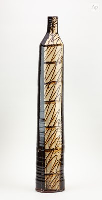 Lot 595 - RUSSELL KINGSTON; a monumental slipware bottle,...