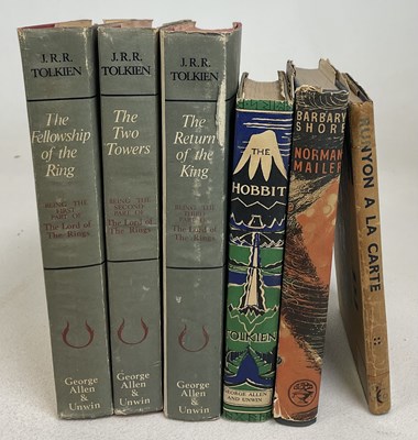 Lot 411 - J R R TOLKIEN; The Lord of the Rings, three...