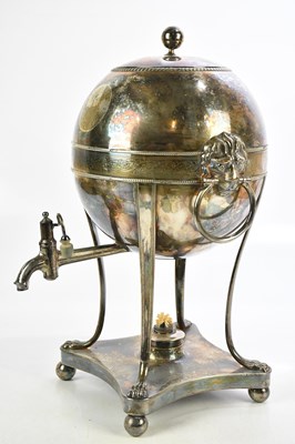 Lot 1503 - A 19th century silver plated tea urn of...