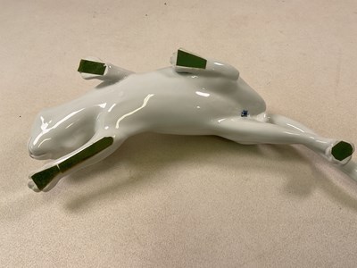 Lot 263 - ROYAL COPENHAGEN; a white glazed tom cat in...