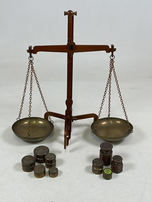 Lot 50 - A set of class B metal and brass coin weighing...