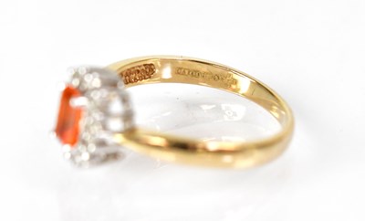 Lot 1047 - A 9ct yellow gold ring set with a rectangular...