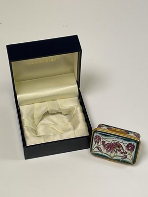Lot 15 - MOORCROFT; an enamel 'Fritillary' design...