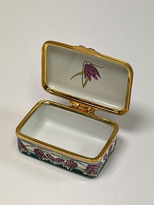 Lot 15 - MOORCROFT; an enamel 'Fritillary' design...