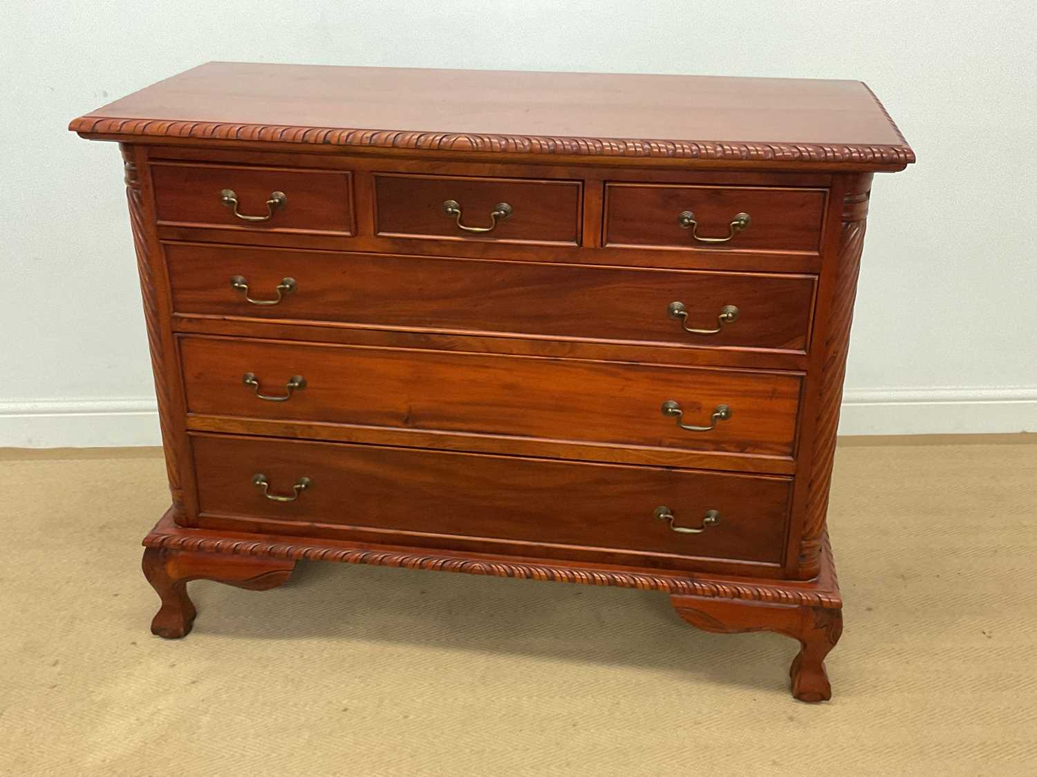 Lot 716 - CACHET; a reproduction mahogany 'Chippendale'...