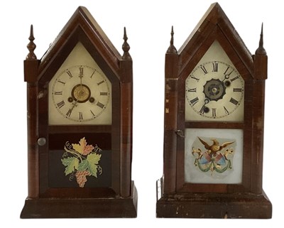 Lot 88 - JEROME & CO; a small Gothic one day timepiece...