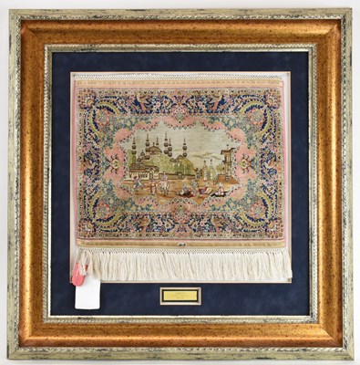 Lot 61 - A well detailed miniature panel of Hereke pure...