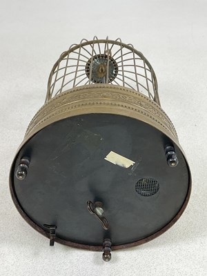 Lot 1 - A 20th century brass bird cage automaton with...