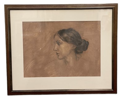 Lot 172 - LOUISA TURNER; pastel and charcoal drawing,...