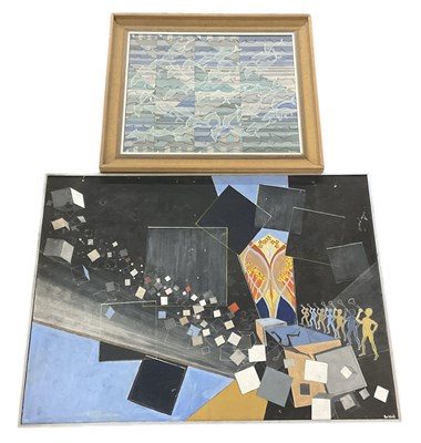 Lot 238 - RON WOOD (1922-2009); a large abstract oil on...