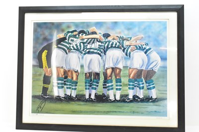 Lot 13 - CELTIC RANGERS; a large limited edition print...