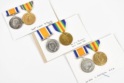 Lot 193 - Three WWI military pairs comprising 1914-18...