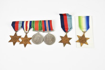 Lot 212 - A collection of WWII medals comprising the...