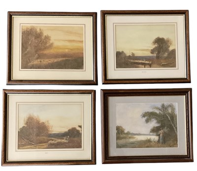 Lot 156 - FREDERICK HINES; a set of four watercolours,...