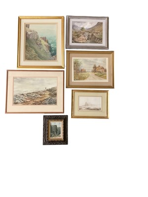 Lot 146 - Six 19th century and later watercolours and...