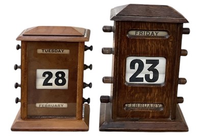 Lot 280 - An early 20th century oak cased perpetual...